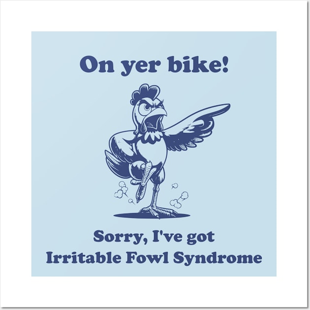 On Yer Bike Angry Hen Wall Art by Wareham Spirals